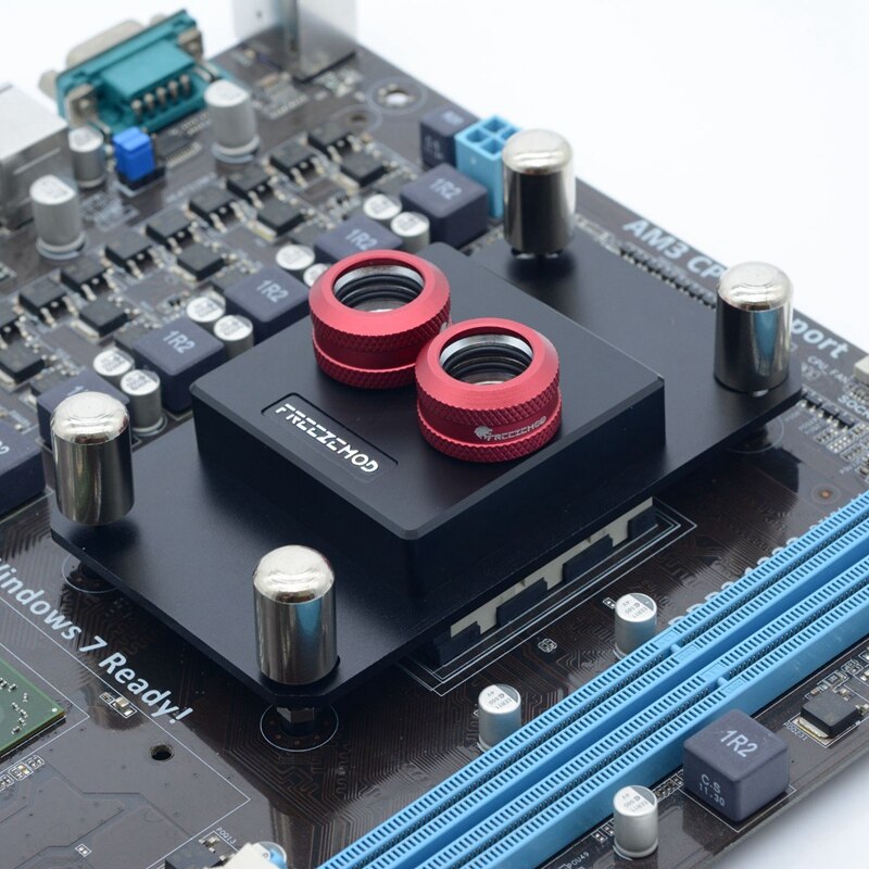 Freezemod Pooc Computer Systeem Pc Cpu Waterkoeler Blok Vloeibare Blok Cooling Micro-Channel Voor Amd AM3 AM4 Platform