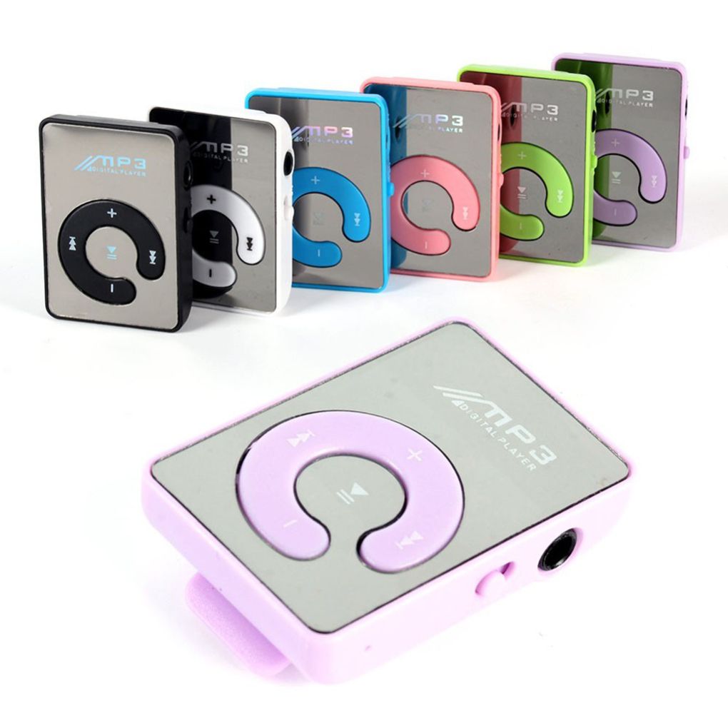 Mini reproductor de MP3 USB, Clip de espejo, deportivo, compatible con tarjeta Micro SD TF de 8GB, reproductor de medios de música Digital portátil