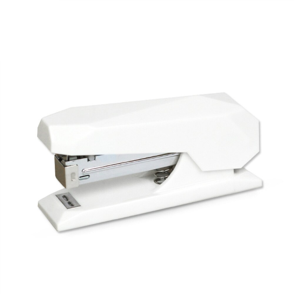 Desk Stapler Mint Green White Spring Powered Stapler No-Jam Desktop Executive Stapling Tool with Non-slip Base Office School: White