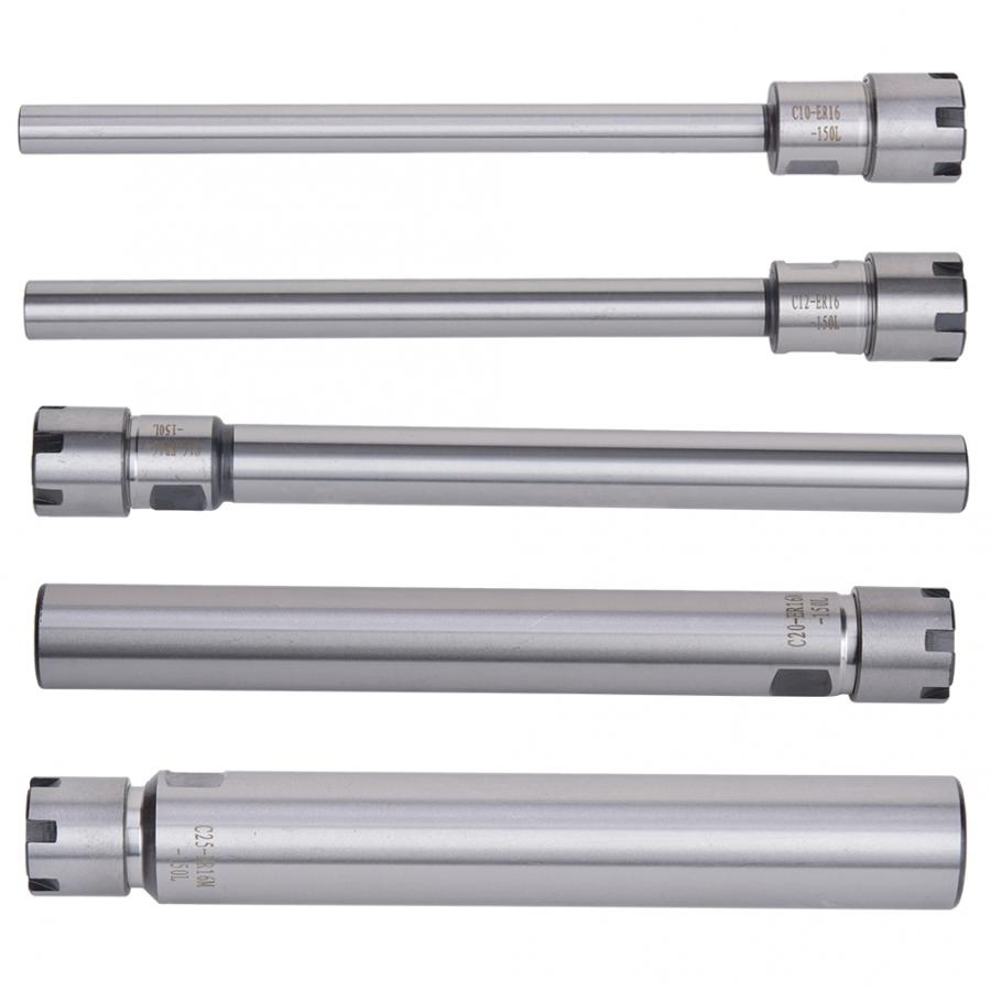 ER16M 150mm Handle Collet Chuck Holder 10/12/16/20/25mm Straight Shank Extension Rod CNC Milling Cutter Tool Holder