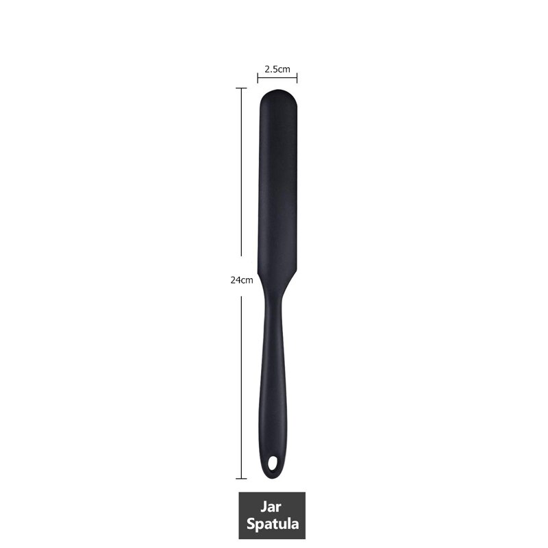 Siliconen 6 Stks/set Spatel Mengen Gebak Schraper Non Stick Boter Spreader Pot Blender Koken Spatel Keuken Bakken Accessoires: Mixing Spatula Black