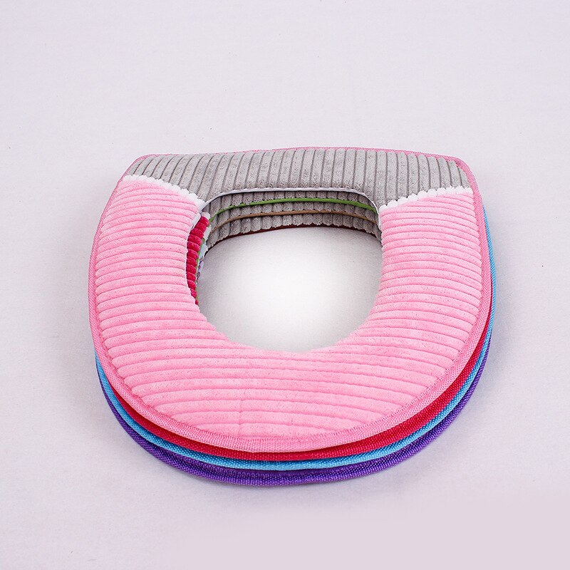 Housse de siège de toilette en velours, confortable, corail, pour salle de bain, hiver, tapis de fermeture domestique, # S,