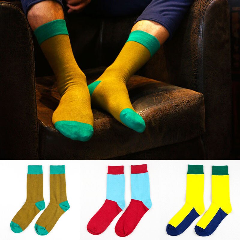 3 Paare/los Herbst Winter Neue Baumwolle Männer Socken Persönlichkeit Kreative Deodorant Anti-reibung Atmungsaktive Socken