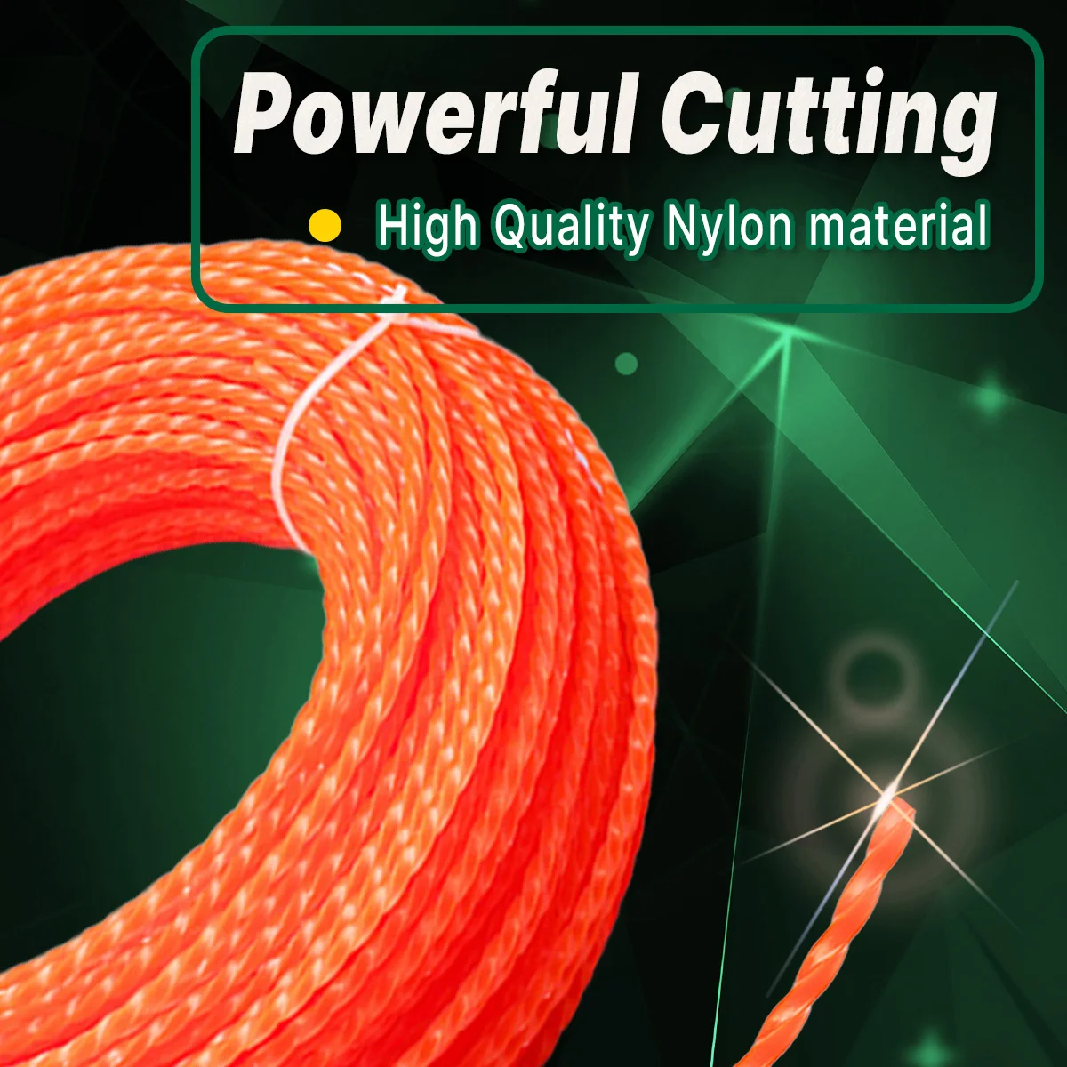 5m/10m/15m*2.4mm/2.7mm/3mm/3.5m/4mm Grass Trimmer Line Nylon Spiral Brush Cutter Rope Grass Trimmer Line Lawn Mower Replacement