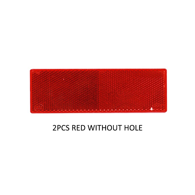 Verkoop 2 Stks/partij Rode En Witte Plastic Retro Reflector Voor Auto: Red without Holes