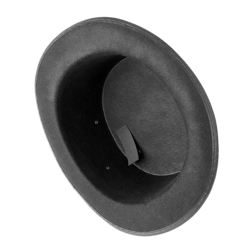 Unisex Heavy Metal Music Festival Top Hat Carnival Retro Gothic Steampunk Cosplay Black Jazz Cap with Crow Decorative Glasses