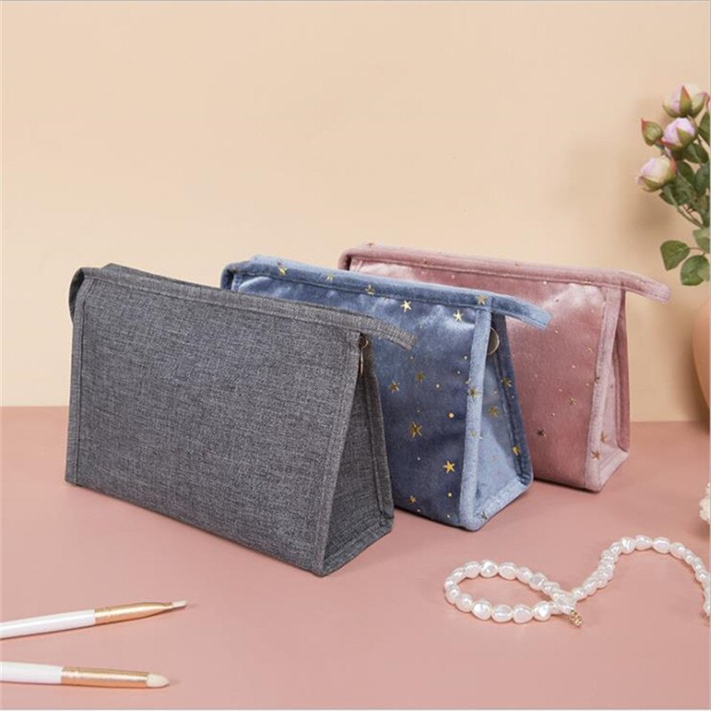 Vrouwelijke Make-Up Tas Neceseries Cosmetische Gevallen Reizen Fluwelen Toiletartikelen Organizer Waterdichte Opslag Wassen Handtassen Sac Maquillage