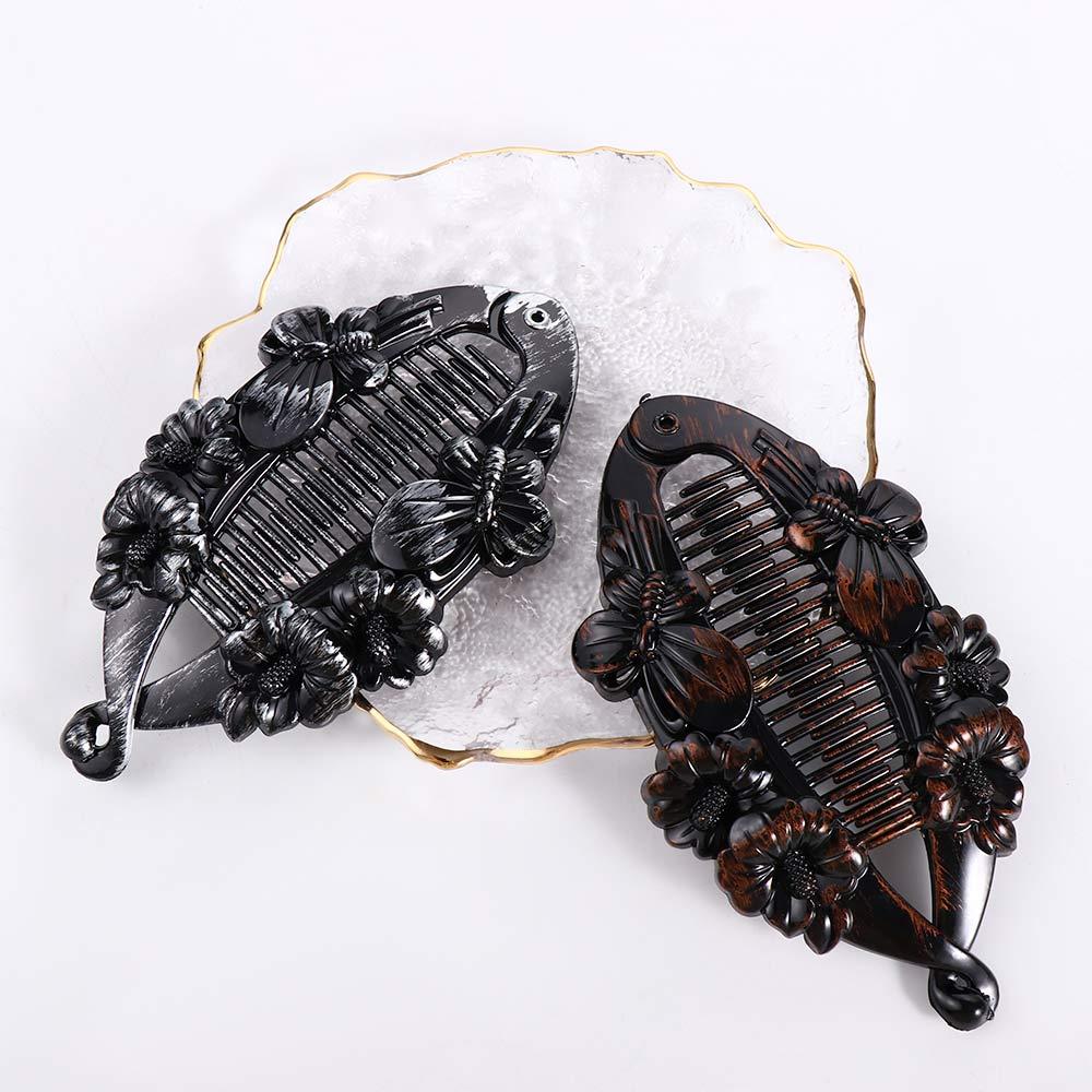 1Pcs Vintage Banaan Haar Clip Vrouwen Lui Haar Kam Clips Vis Vorm Haar Klauw Clips Haar Haarspeldjes Haarspelden Haar accessoires