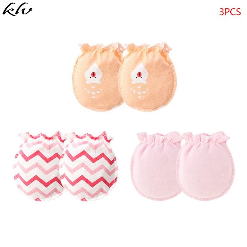 3 paire/ensemble Gants Bébé 0-6 Mois -Né Infantile Anti-prenez Gant Couvre-pied Mince: 2