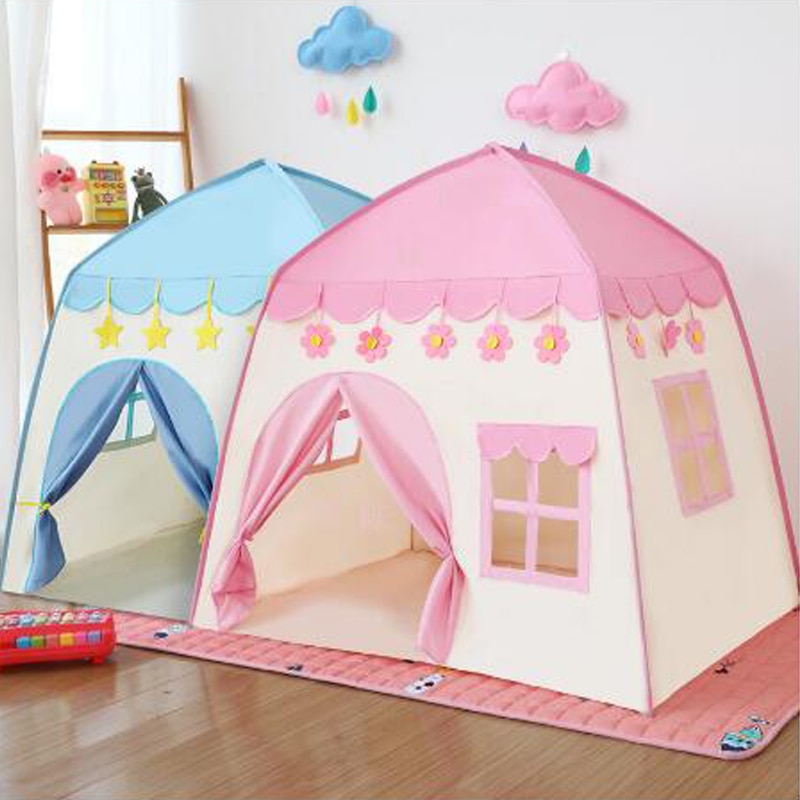 Kids Indoor Outdoor Kasteel Tent Baby Prinses Spel Huis Bloemen Bloeiende Jongen Meisje Oversized Huis Spelen Wigwam Matten