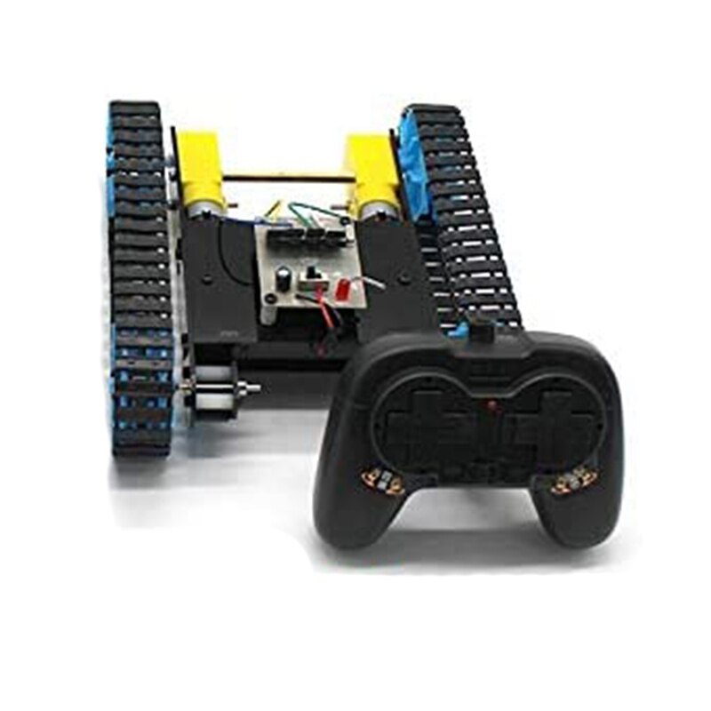 Bricolage assemblé réservoir modèle jouet avec châssis de télécommande intelligent RC Robot Kit véhicule sur chenilles pour les enfants