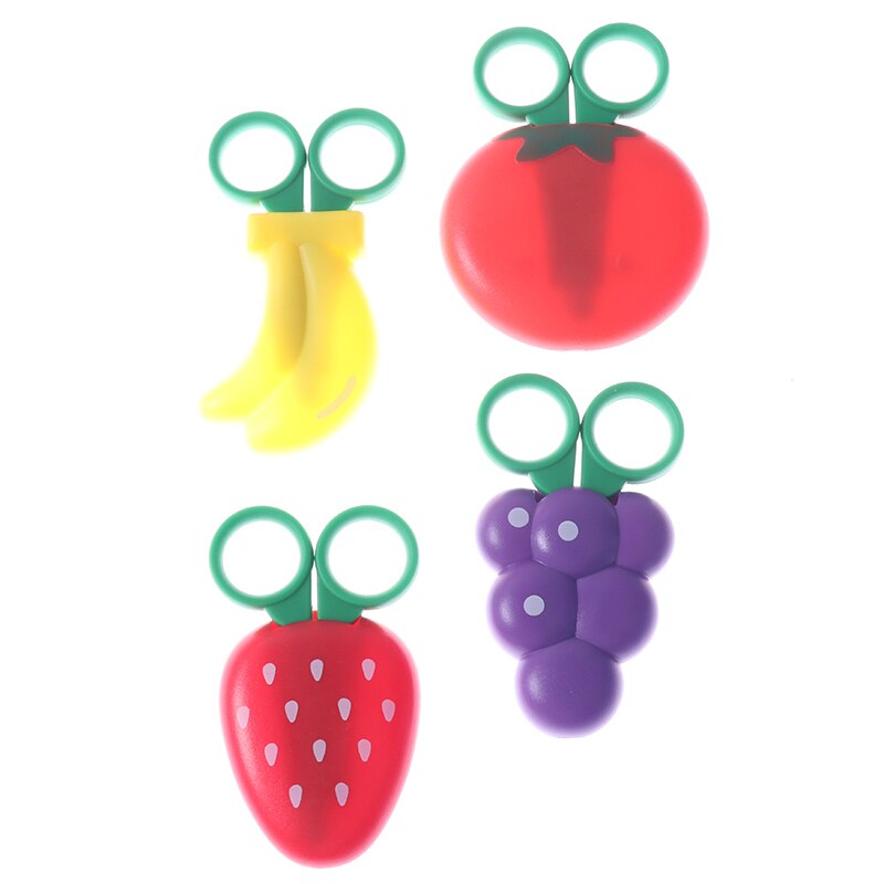 1 Uds. Tijeras bonitas Kawaii para niños con forma de fruta suministros de oficina para estudiantes seguro sin dañar las manos