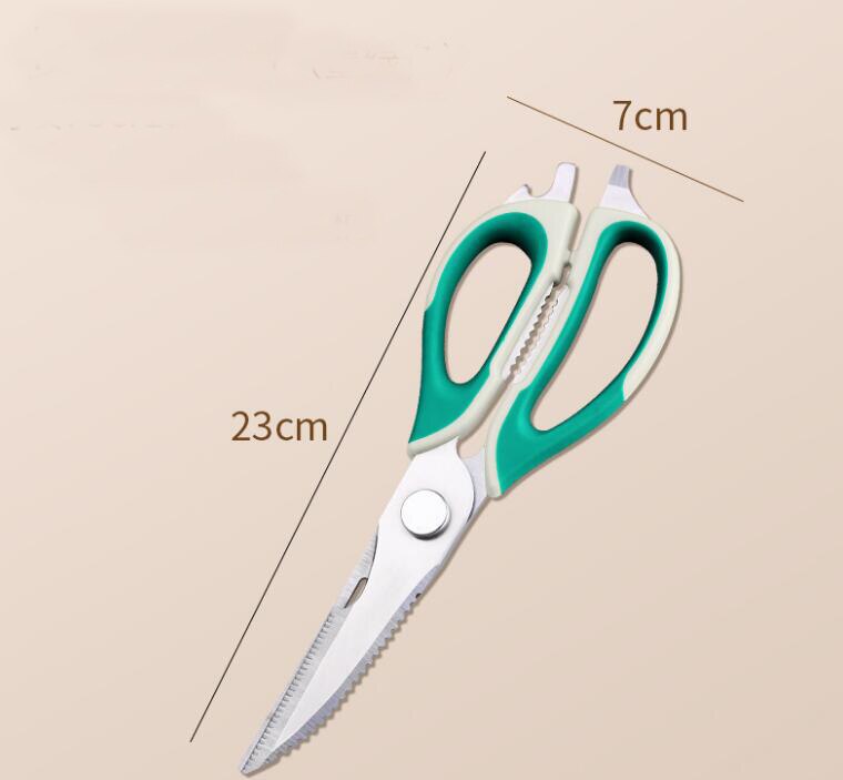 Wilona-Juego de 3 piezas de acero inoxidable para el hogar, tijeras de cocina multifunción, simples y potentes, para pollo, hueso y mariscos: Dark green