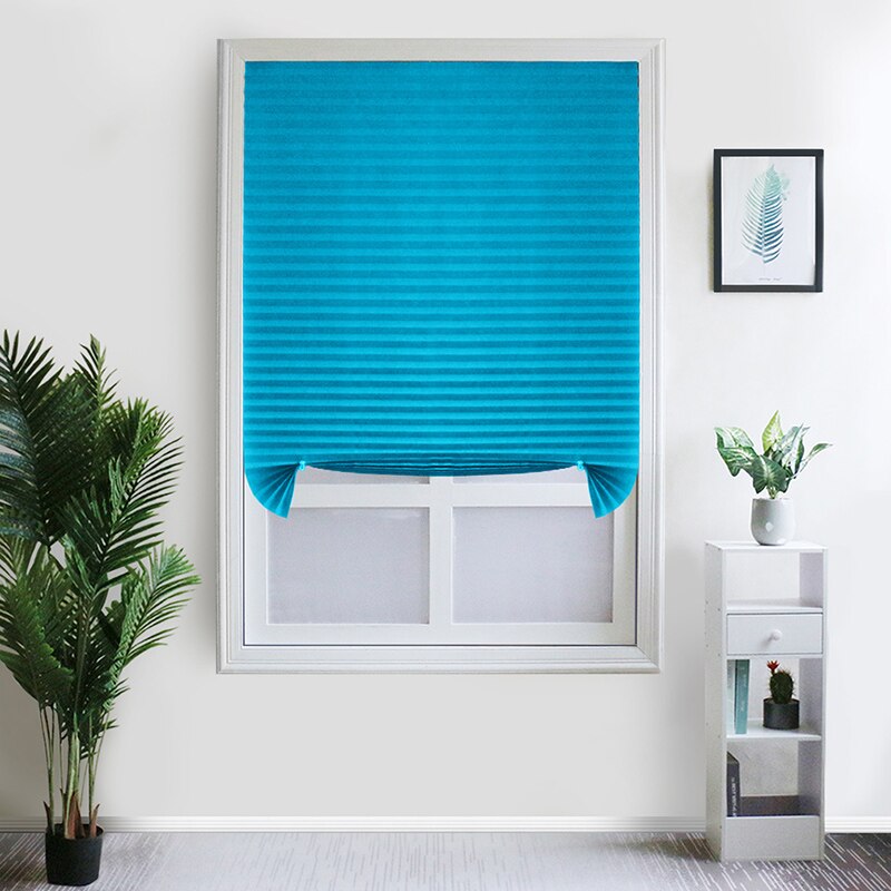 Self-Adhesive Pleated Blinds Blinds Curtains Living Room Half Blackout Window Curtains For Bathroom Balcony Shades