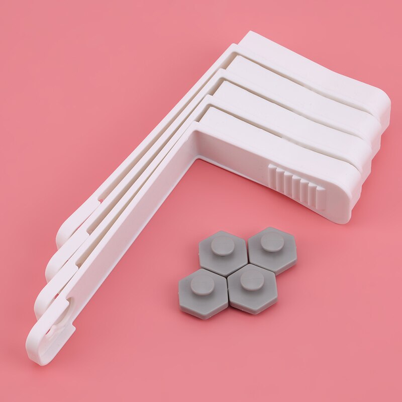 4 stuks/set thuis hotel bed pinnen quilt fixator deken pinnen vaste knoop dekbed clips beddengoed sluitingen losmaken: Grijs