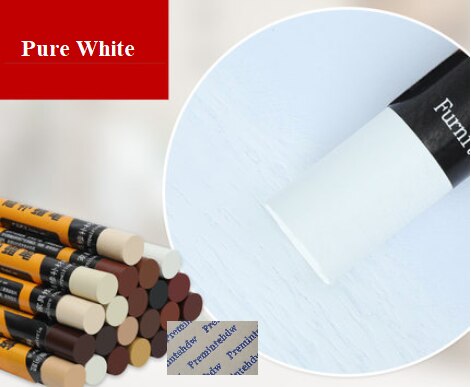 4 Teile/los Dia.12 * L97mm Möbel Kreide Holz Reparatur Wachs Füllstoff Schrank berühren hoch Kitt Farbe Stock: rein Weiß