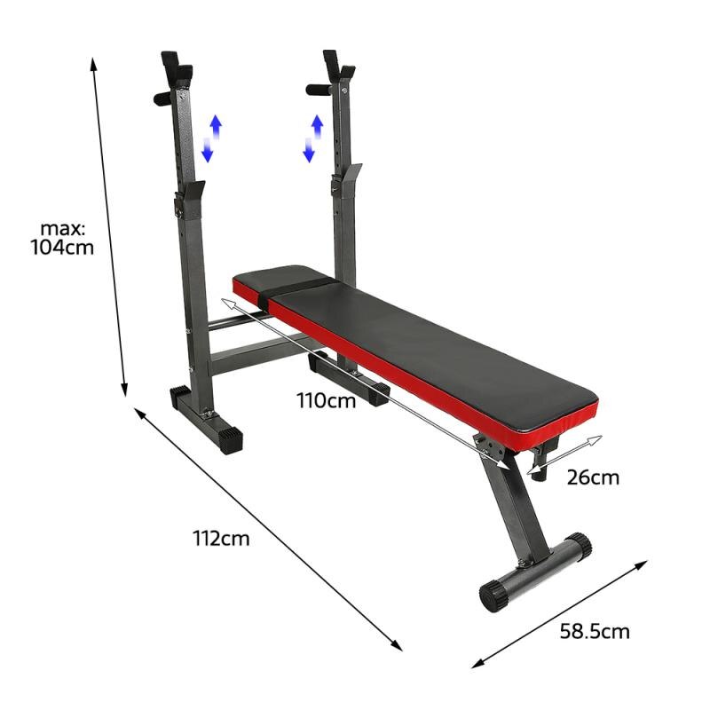 COPOZZ Adjustable Height Folding Abdominal Sit-Down Bench Home Sports Fitness Equipment Weight Benches HWC