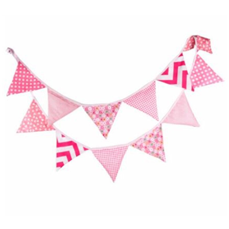 in Bianco e nero di Stoffa Bandiera Bambini Giocano Tenda Della Decorazione Dei Bambini Del Ragazzo Del bambino Scuola Materna Della Parete Della Decorazione Appesa Puntelli Pendenti con Gemme E Perle Ornamenti Partito