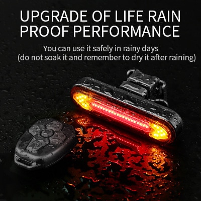 Bicycle Tail Light，LED Wireless Remote Control Steering Light, MTB Mountain Bike Remote Control Safety Warning Lamp