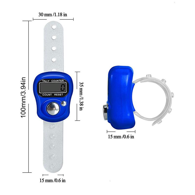 Finger Counter LED Electronic Handheld Tally Counter Clicker Counter Ring Resettable Mini Point Marker Counter For Crochet