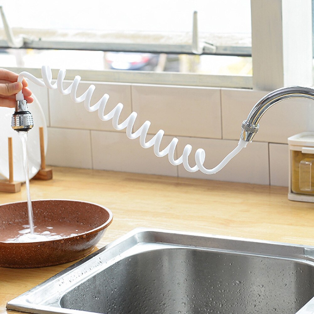 Retractable Extension Tube Tap Water Filter Shower Kitchen Faucet Extender