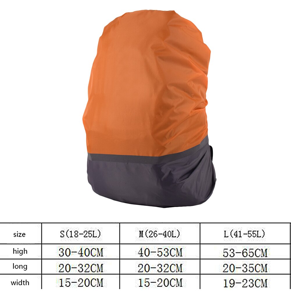 Rugzak Regenhoes 18-25L Reflecterende Waterdichte Tas Cover Outdoor Camping Reizen Regendicht Stofdicht Covers Voor Rugzakken