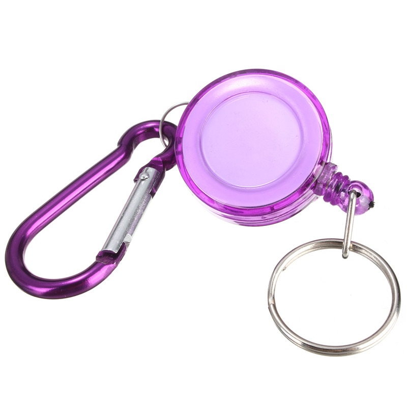 Färgglad infällbar nyckelring id-bricka lanyard namnbricka korthållare tillbehör