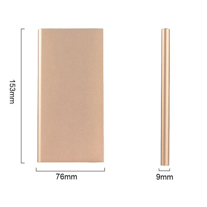 Slim Power Bank 20000Mah Draagbare 2 Usb Externe Batterij Oplader Powerbank Met Led Licht Voor Xiaomi Voor Iphone 8 X Smart Telefoons