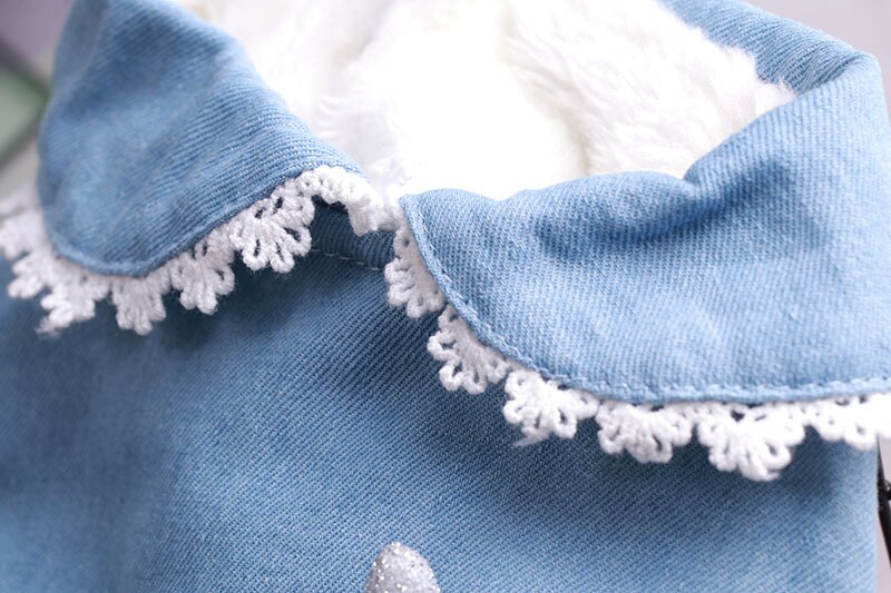 Vestiti per carlino canna Vestito Caldo per L'autunno e L'inverno di colore Blu Vestiti dell'animale Domestico con arco arredamento Cotone di Spessore Carino abiti Ropade Perro