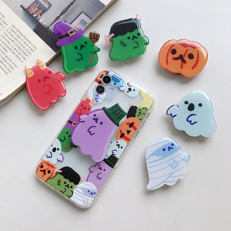 Universal Cute Glue Foldable Finger Ring Holder Phone Socket Grip tok For IPhone Xiaomi Huawei Mobile Holder Stand Mount Bracket