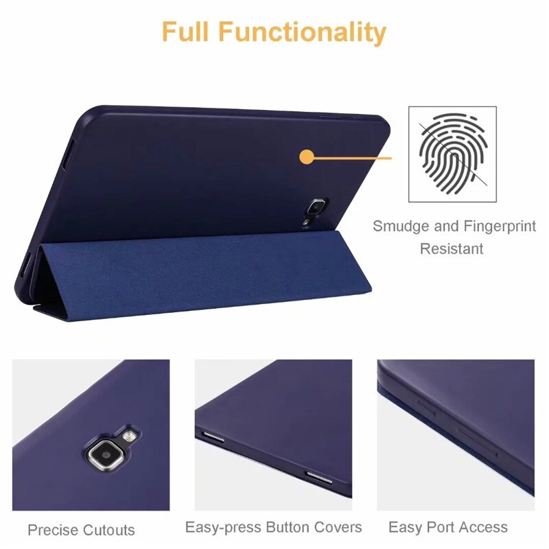 Funda de tableta para Samsung Galaxy Tab A A6 10,1, , T585, T580, SM-T580, T580N, cubierta inteligente plegable ultrafina, con lápiz óptico