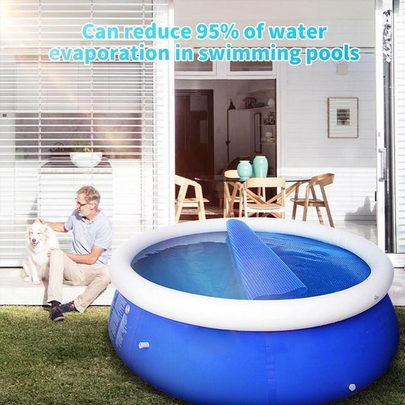 8/10ft poolovertræk rundt regntæt swimmingpoolafdækning anti-fordampning til oppustelig isolering pool film  t0 t 2