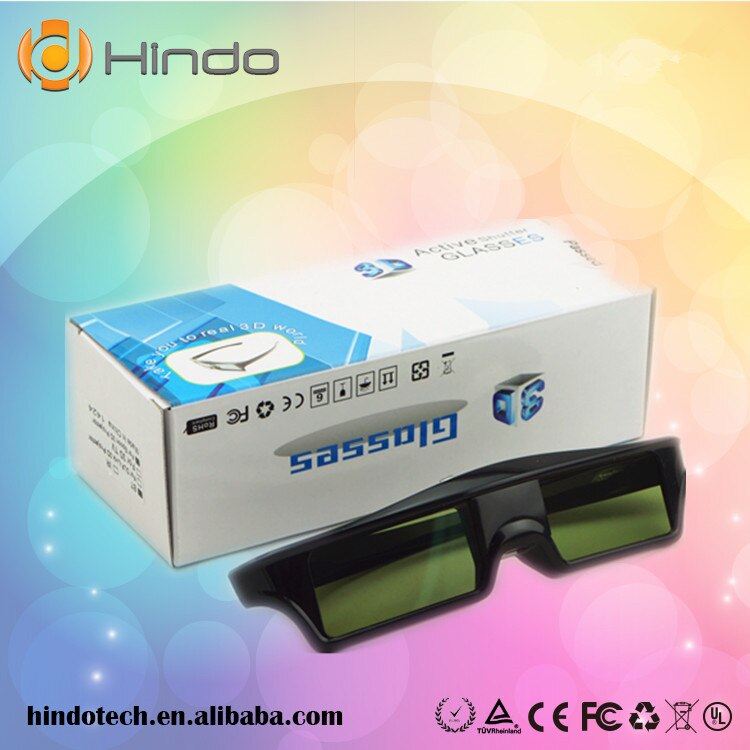 2 pièces volet actif 3D dlp link 3d lunettes projecteur 3d lunettes pour Acer/Potoma/BenQ/Samsung de 3d dlp link projecteur