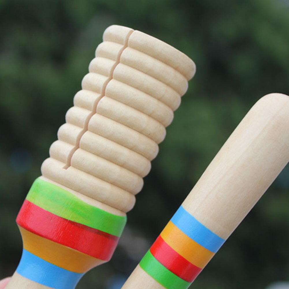 Rohr Rhythmus Klang Musik Instrument Art freundlicher Party Leichte Holz Guiro Zylinder Spielzeug Einzelnen Gewinde