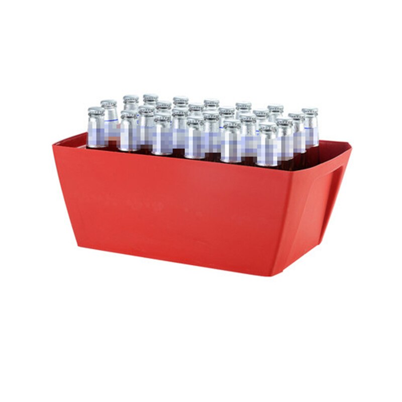 Plastique bière vin panier glace baril KTV bière barre boîte barre ensemble en plastique champagne vin cristal grand support peut bière support refroidisseur: 16
