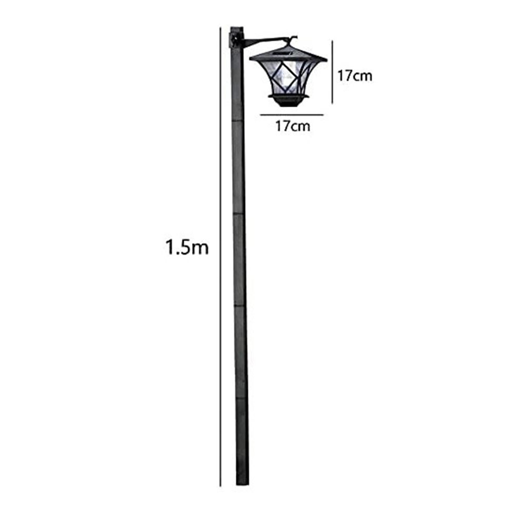 Decoratieve staande lamp op zonne-energie, 1.5m lantaarnpalen op zonne-energie, staande lamp op zonne-energie voor de achtertuin, veranda, voor voor- en achterdeur.