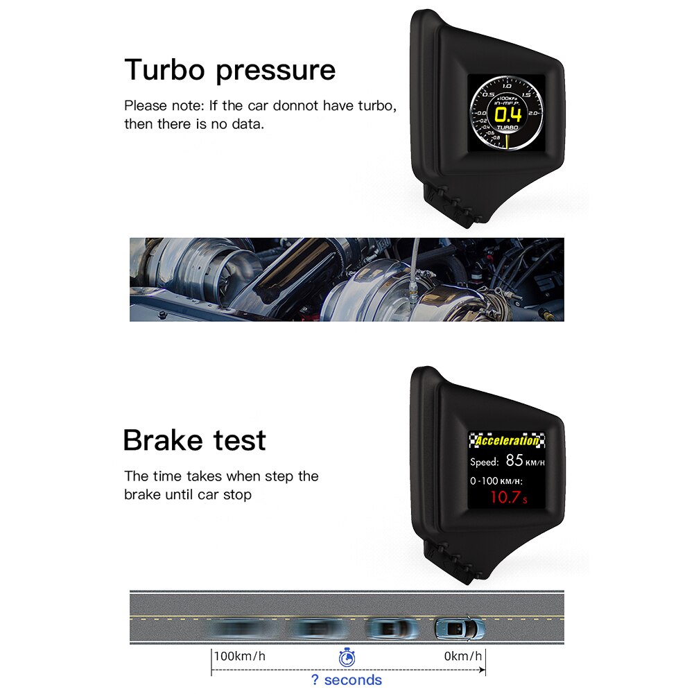 Dual System OBD GPS Car Head-up Display Car Digital Hud GPS Speedometer Odometer Overspeed Alarm Car Speed Projector