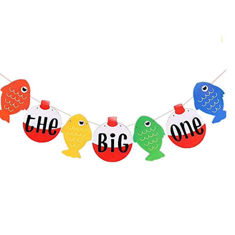 Fishing Theme Party Letter Banner Happy Birthday Letter Decoration Kids Event Party Supplies Decor Birthday Banner: 4