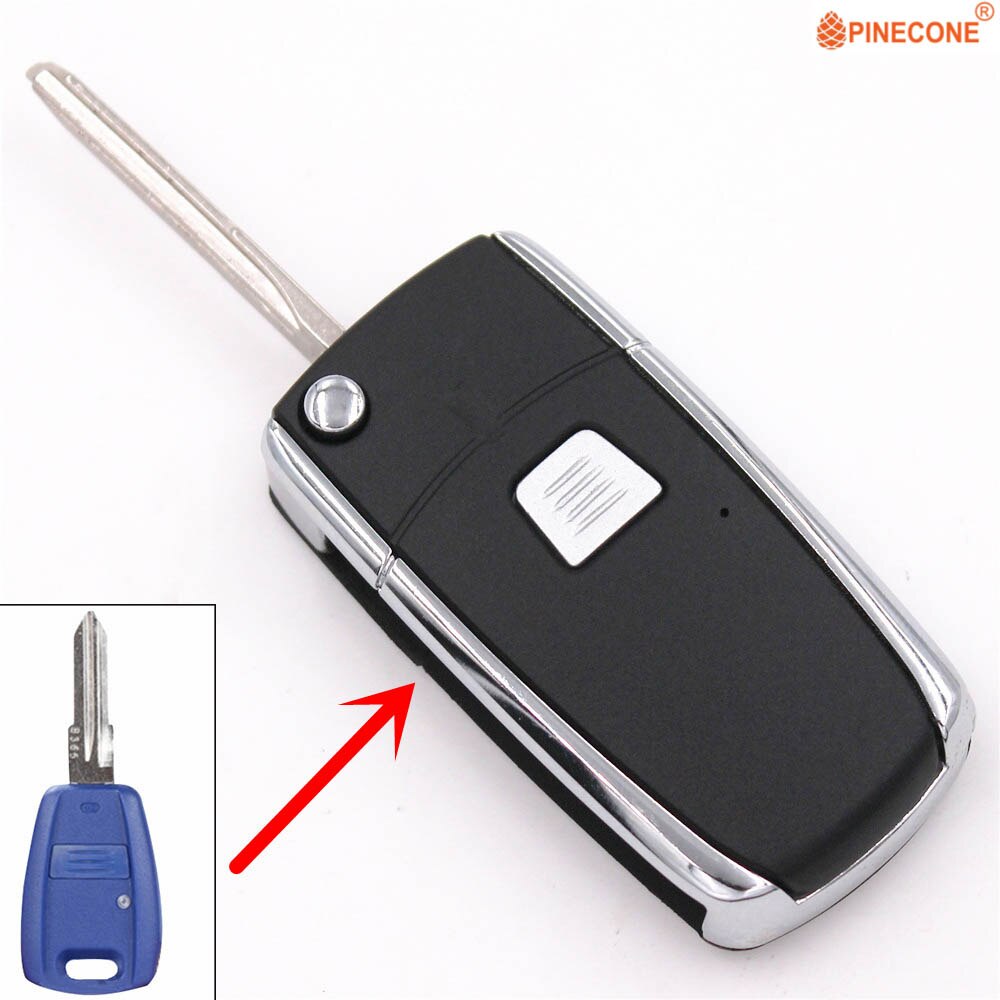 PINECONE para la llave del coche FIAT Stilo Punto Seicento 1 botón modificado para el estilo del coche personalidad llave del coche Fob funda carcasa