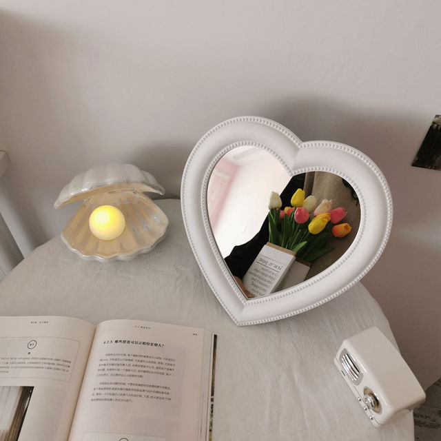 Ins-Espejo de maquillaje con forma de oso para chica, accesorio decorativo para dormitorio de estudiantes, escritorio, princesa: 09