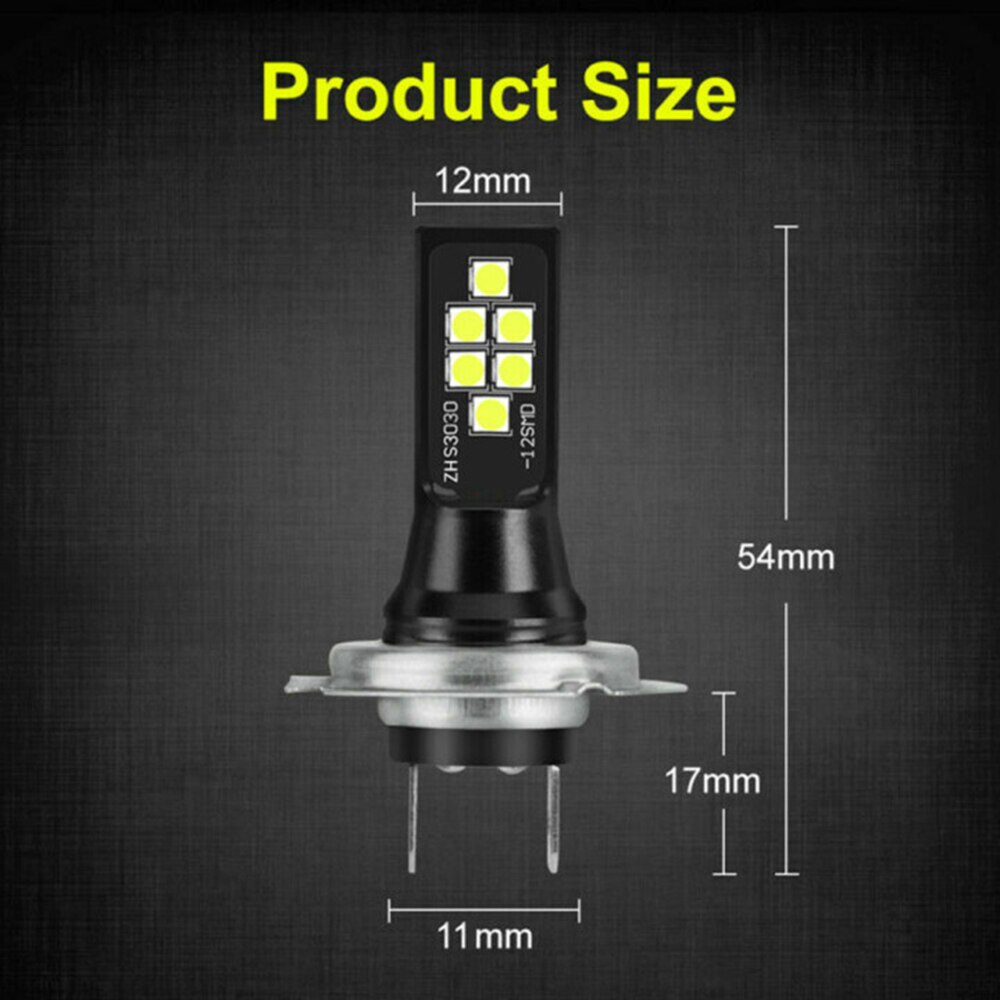 360Degree LED Headlight 6500K Car SMD Waterproof White DC 9-32V Durable
