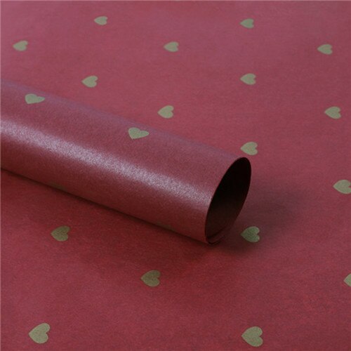 28Sheets/bag Tissue Paper Flower 50*70cm Packaging Home Decoration Festive &amp; Party Wedding DIY Packing Supplies: Gold love-Red