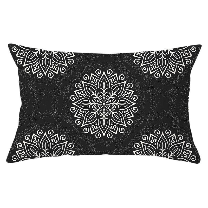 Housse de coussin géométrique 30x50, taie d'oreiller en Polyester, coussins de canapé décoratifs, décoration de maison, taies d'oreiller noires et jaunes: YELLOW