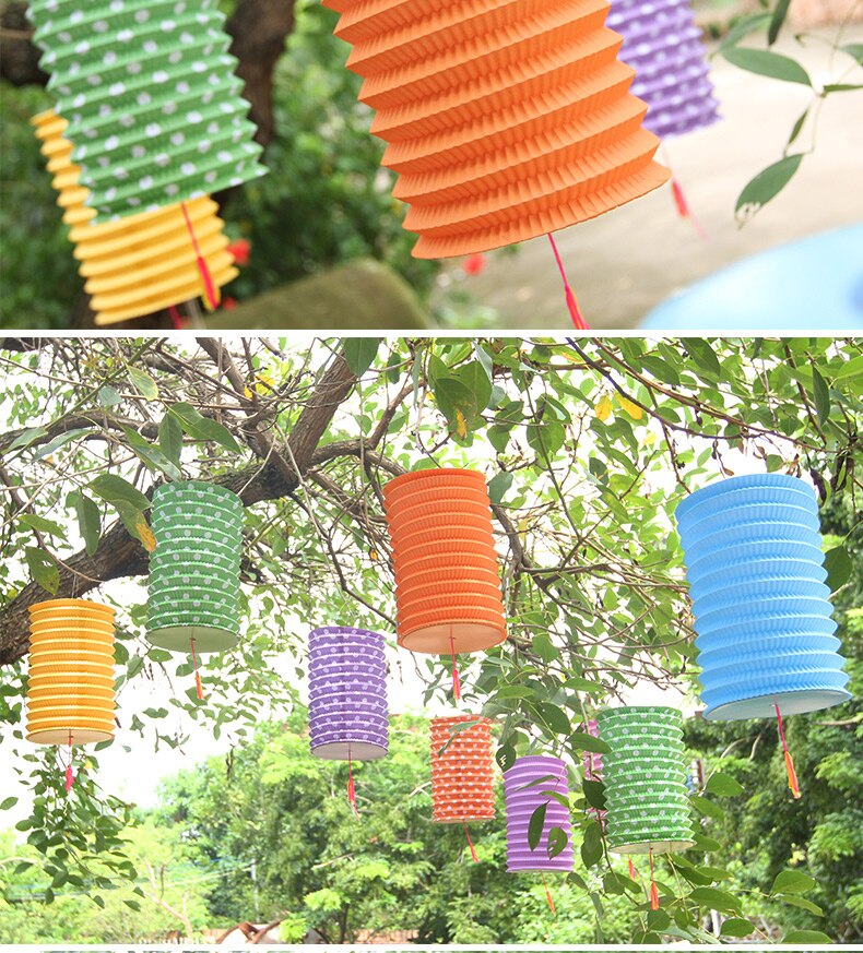 Farolillos de papel cilíndricos nuevos 1 pieza para niños, decoración para de cumpleaños DIY, decoración romántica para hogar, decoración para de boda, faroles