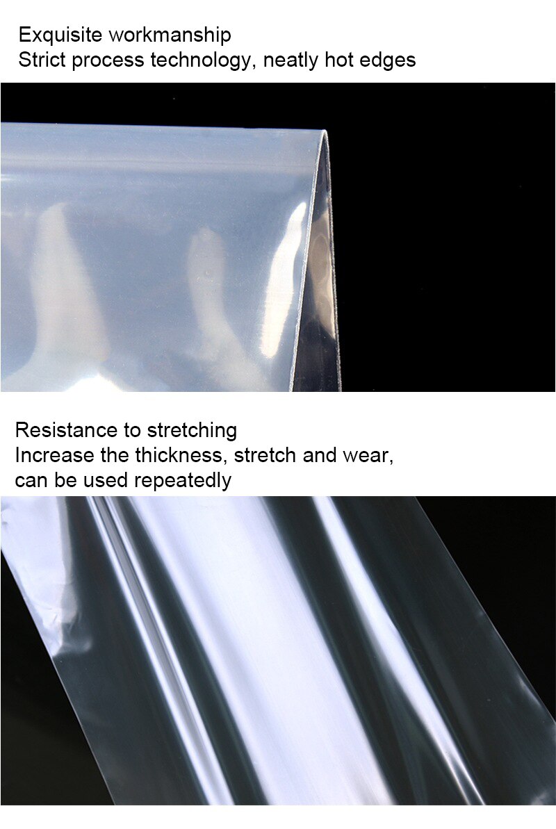 Ekstra tunge forskellige størrelser genlukkelige plastemballageposer lynlås plastikposer lynlås klare lynlåsposer (pakke  of 50)