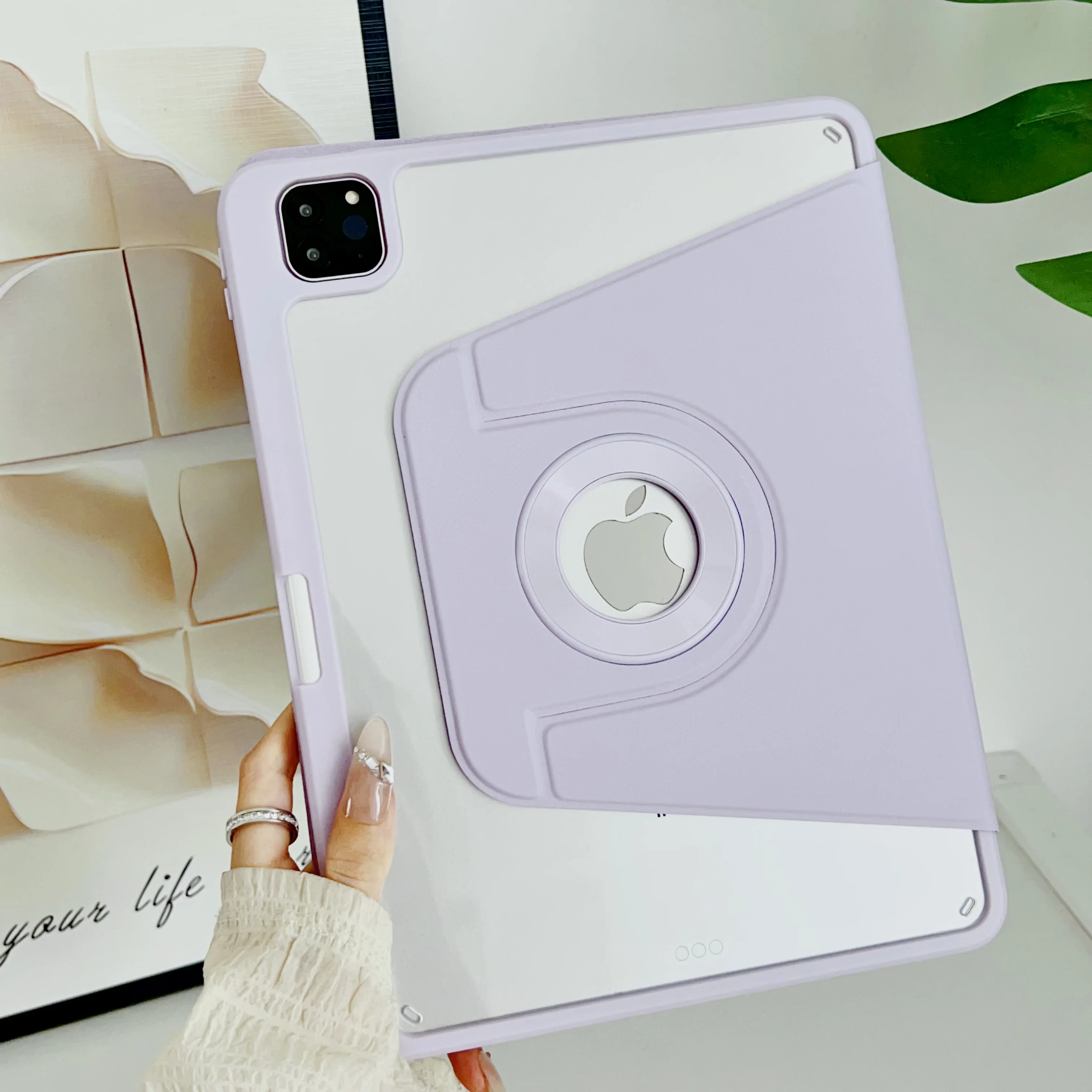 Afneembare magnetische hoes voor iPad Mini A17 Pro hoes voor iPad Mini 7 8,3 inch tablethoes Mini 6 opvouwbare folio cover potloodhouder: ELEVEN / WHITE