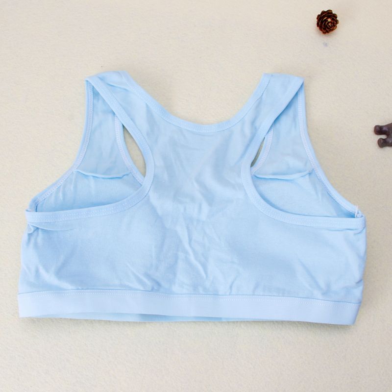 3pcs/set Kids Underwear Young Girls Rackbacks Cotton Solid Color Sports Training Bra for 8 9 10 11 12 13 14 years old