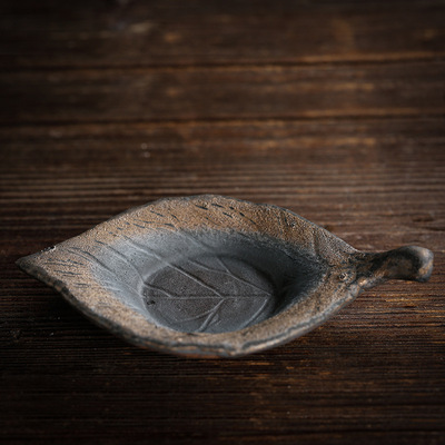 Schort keramiek bladvorm theekop schoteltjes bladvorm vintage hittebestendig cuo mat kung fu thee accessoires: A