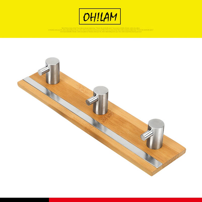 Creatieve Muur Hoed Kleding Lijm Massief Houten Muur Hangers Vouwen Kapstok Houten Muur Woonkamer Keuken Wc Bamboe Rek: Rood