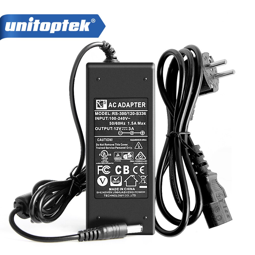 100V-240V To DC 12V 3A AC Adapter Switching Powerful Power Supply Adapter Work For CCTV Security Speed Dome PTZ Camera